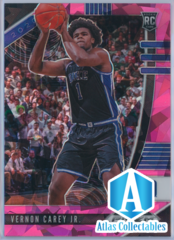 2020-21 Panini Prizm Draft Picks - PINK CRACKED ICE - RC - Vernon Carey Jr. 27